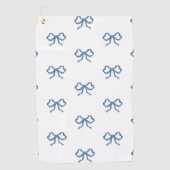 Serviette De Golf Ruban Bleu Nœud (Devant)