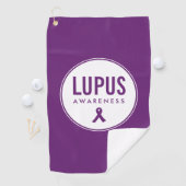 Serviette De Golf Ruban de sensibilisation Lupus pourpre (En situation)
