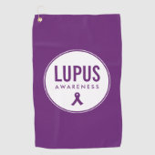 Serviette De Golf Ruban de sensibilisation Lupus pourpre (Devant)