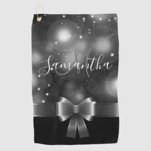 Serviette De Golf Ruban noir et blanc