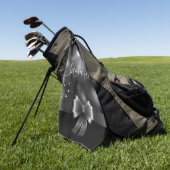 Serviette De Golf Ruban noir et blanc (Vert)
