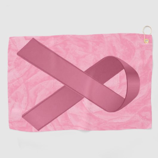 Serviette De Golf Ruban rose concepteur (Horizontal)