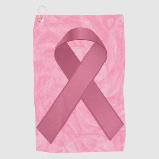 Serviette De Golf Ruban rose concepteur (Devant)