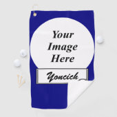 Serviette De Golf Ruban standard gris par Kenneth Yoncich (En situation)