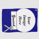 Serviette De Golf Ruban standard gris par Kenneth Yoncich (Horizontal)