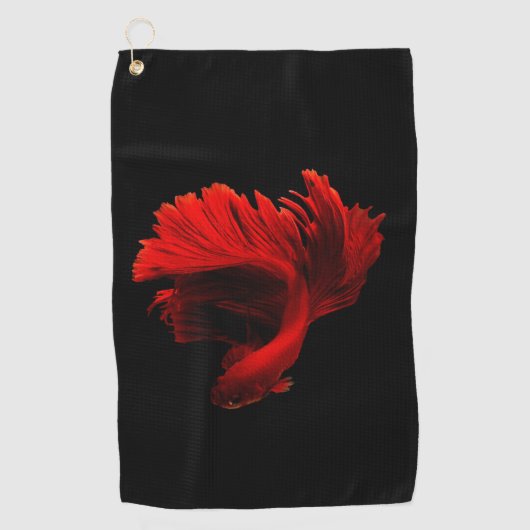 Serviette De Golf Ruby Red Siamese Lutter contre le poisson (Devant)