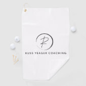 Serviette De Golf Russ Yeager Coaching Signature Logo (En situation)