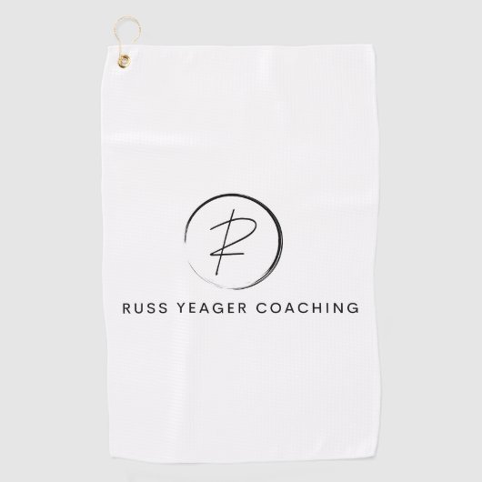 Serviette De Golf Russ Yeager Coaching Signature Logo (Devant)