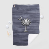 Serviette De Golf Russe Caroline du Sud Palmetto et Lune (En situation)