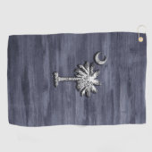 Serviette De Golf Russe Caroline du Sud Palmetto et Lune (Horizontal)
