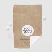 Serviette De Golf Rustic Ajoutez votre logo Custom Text Company (En situation)