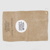 Serviette De Golf Rustic Ajoutez votre logo Custom Text Company (Horizontal)