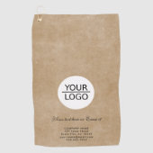 Serviette De Golf Rustic Ajoutez votre logo Custom Text Company (Devant)
