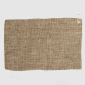 Serviette De Golf Rustic Burlap Nature Motif Golf Towne - Terme (Horizontal)