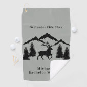 Serviette De Golf Rustic Grey Chasse Bachelor Week-end (En situation)