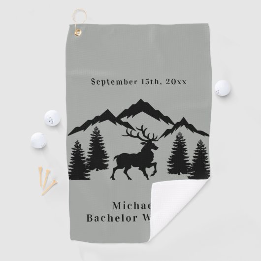 Serviette De Golf Rustic Grey Chasse Bachelor Week-end (En situation)