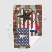 Serviette De Golf Rustique Texas Lone Star Texas Long Horn (En situation)
