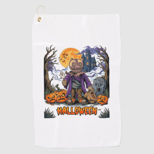 Serviette De Golf Sac de bonbons épouvantail d'Halloween Citrouilles