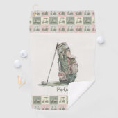 Serviette De Golf Sac de golf moderne Lady's Monogrammed (En situation)