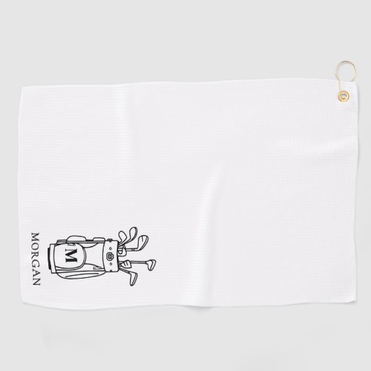 Serviette De Golf Sac de golf Monogramme (Horizontal)