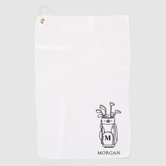 Serviette De Golf Sac de golf Monogramme (Devant)
