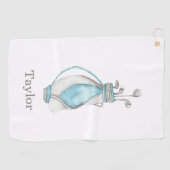 Serviette De Golf Sac de golf Watercolor (Horizontal)