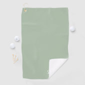 Serviette De Golf Sage Green Nom Moderne Élégant Monogramme Boho (En situation)