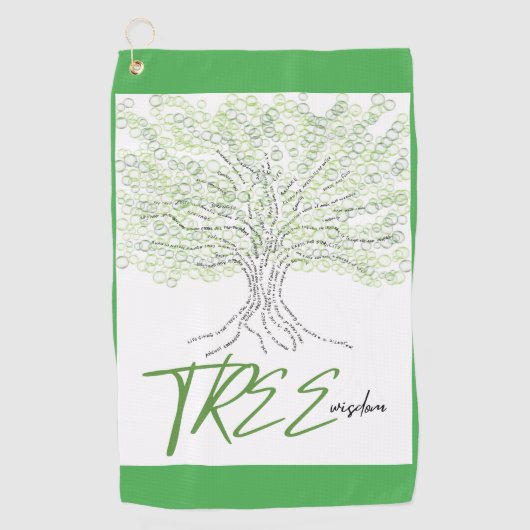 Serviette De Golf Sagesse de l'arbre (Devant)