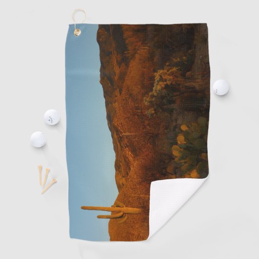 Serviette De Golf Saguaro Sunset I Arizona Désert Paysage (En situation)