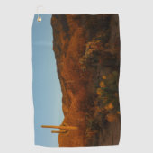 Serviette De Golf Saguaro Sunset I Arizona Désert Paysage (Devant)