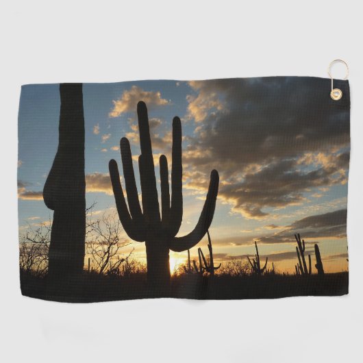Serviette De Golf Saguaro Sunset II Arizona (Horizontal)