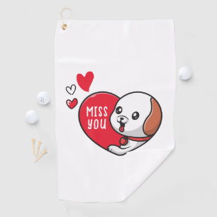 Serviette De Golf Saint Valentin, Mlle vous