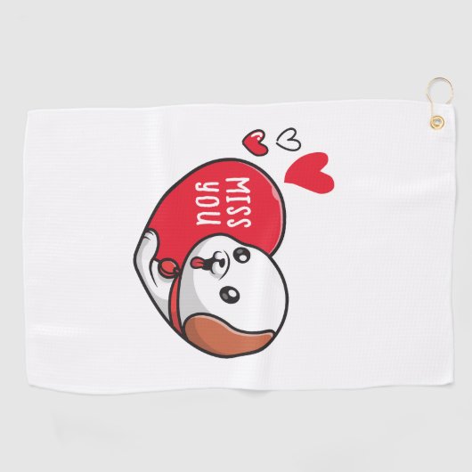 Serviette De Golf Saint Valentin, Mlle vous (Horizontal)