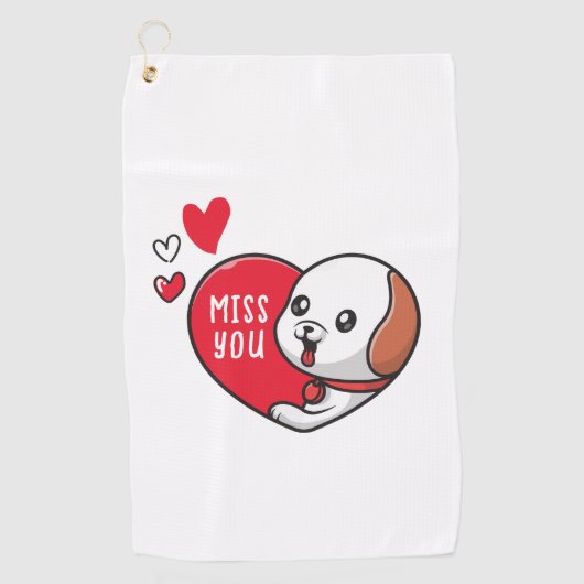 Serviette De Golf Saint Valentin, Mlle vous (Devant)