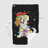 Serviette De Golf Saison Noël Père Noël Jack Russell Terrier (En situation)