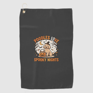 Serviette De Golf Saison sinistre Poodle Halloween