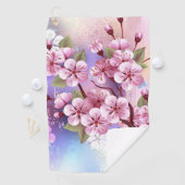Serviette De Golf Sakura rose sur la peinture Arrière - plan (En situation)