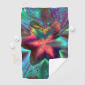 Serviette De Golf Salissure virtuelle sur fleur kaléidoscope feu ora (En situation)