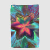 Serviette De Golf Salissure virtuelle sur fleur kaléidoscope feu ora (Devant)