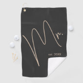 Serviette De Golf Salle moderne | Beige + noir (En situation)