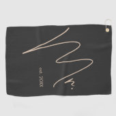 Serviette De Golf Salle moderne | Beige + noir (Horizontal)