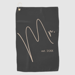 Serviette De Golf Salle moderne Beige + noir