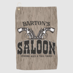 Serviette De Golf Saloon de revolver de pistolet personnalisé NOM