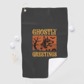 Serviette De Golf Salutations Fantomatiques Halloween Doberman Cimet (En situation)