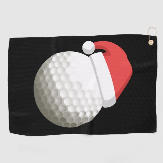 Serviette De Golf Santa Hat Christmas Golf (Horizontal)