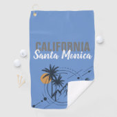 Serviette De Golf Santa Monica Californie Geometric Palms (En situation)