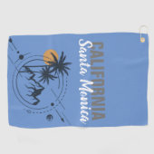 Serviette De Golf Santa Monica Californie Geometric Palms (Horizontal)