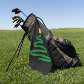 Serviette De Golf Sapin de Noël drôle (Vert)