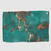 Serviette De Golf Sarcelle et bronze (Horizontal)