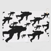 Serviette De Golf Sasquatch Bigfoot Silhouette Squatchine (Horizontal)